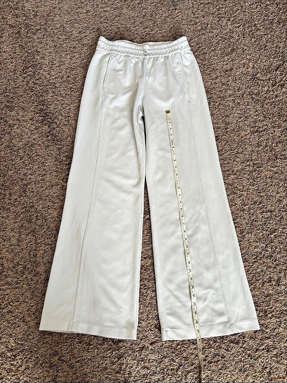 Lululemon Ribbed Softstreme High-Rise Pant 31" White Size 8